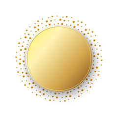 Sticker - Gold sticker isolated. Vector illustration.