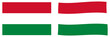 Flag of Hungary. Simple and slightly waving version.