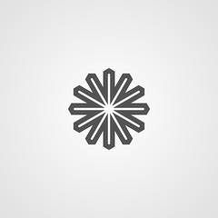 Poster - Vector isolated snowflake icon. Logo for your design