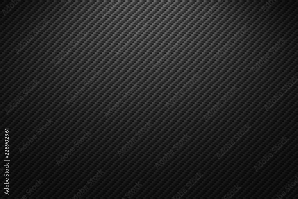 Vector carbon fiber texture. Dark background with lighting. - obrazy, fototapety, plakaty 