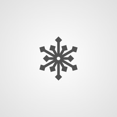 Poster - Vector isolated snowflake icon. Logo for your design