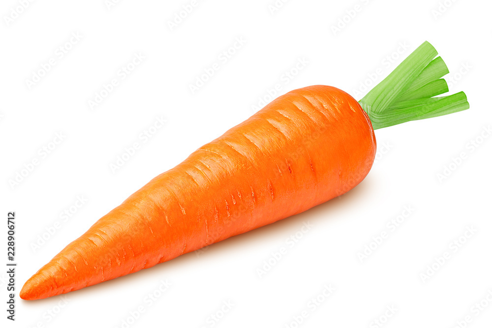 carrot isolated on white background, clipping path, full depth of field - obrazy, fototapety, plakaty 