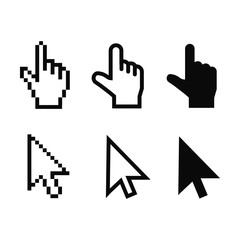 Aufkleber - Set of flat modern cursor icons – stock vector