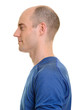 © Ranta Images - Close up profile view of bald Caucasian man