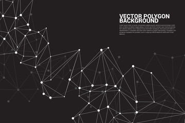 Poster - Network Connecting dot polygon background : Concept of Network, Business, technology, Connecting, Molecule, Data, Chemical
