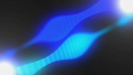 Poster - Dynamic audio waveform, equalizer, 3d rendering computer generated background