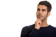 © Ranta Images - Young handsome Persian man thinking and looking up