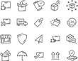 set of send icons, such as delivery, transport, mail, service