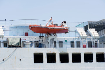 Rescue boats on passenger ship