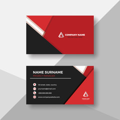 Wall Mural - Creative red and black business card template