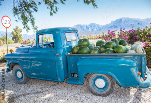Old Truck Parked Next To Highway Route 62 In Western Cape