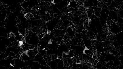 Poster - Digital iteration. Seamless loop.Futuristic Network.