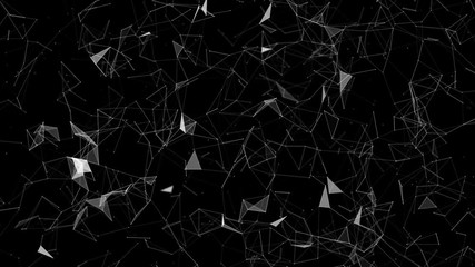 Poster - Digital iteration. Depth of field. Seamless loop.Futuristic Network.