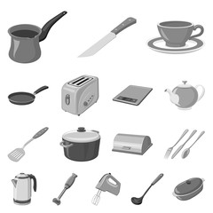  Isolated object of kitchen and cook sign. Set of kitchen and appliance stock symbol for web.