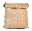 © eivaisla - Empty burlap sack or sackcloth bag, isolated on white background. Front view, design element.
