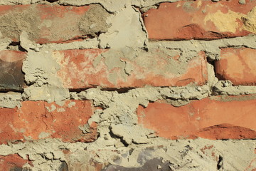 Wall Mural - wall, brick, texture, old, red, pattern, cement, building, stone, abstract, architecture, backgrounds, grunge, surface, bricks, brick wall, brickwork, construction, dirty, brickwall