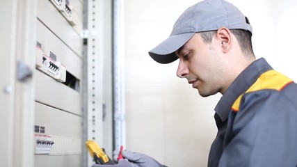 Poster - Electrician at work