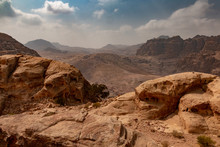 Das Gebirge Der Antiken Stadt Petra, Jordanien