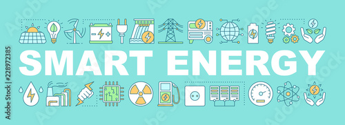 Photographie Smart energy word concepts banner