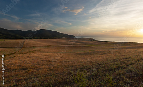 Paysages De Corse Capo Di Feno Coucher De Soleil Sur La