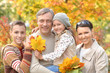 © aletia2011 - Portrait of happy family in autumn park