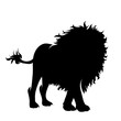 © majivecka - Vector silhouette of lion on white background.