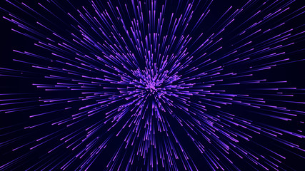 Poster - Abstract circular speed background. Starburst dynamic lines pattern. Abstract data flow background. 3D rendering.
