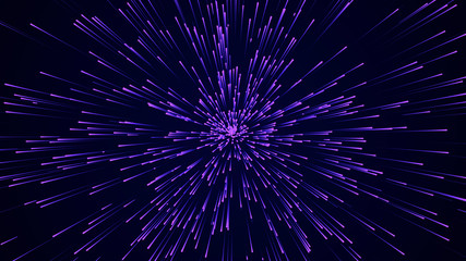 Poster - Abstract circular speed background. Starburst dynamic lines pattern. Abstract data flow background. 3D rendering.
