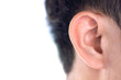 © Worawut - Close up man's ear on white background