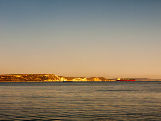 Wall Mural - weymouth sunset beach sea waves ocean space dorset beautiful view landscape