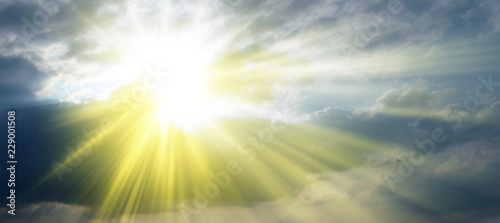 Fotografía Rays of sunshine in the clouds, Holy Spirit