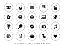Black Vector Leisure Web And Mobile Icons