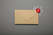 Leinwandbild Motiv Newsletter notification, subscribe email. Information message, marketing envelope.