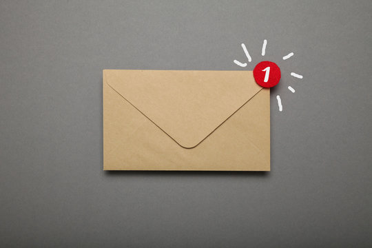 newsletter notification, subscribe email. information message, marketing envelope.