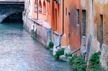 Wall Mural - Canal delle Moline, via Piella, Bologna. Italy. This corner of the city is known as 