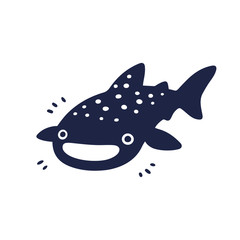 Poster - Cute cartoon whale shark