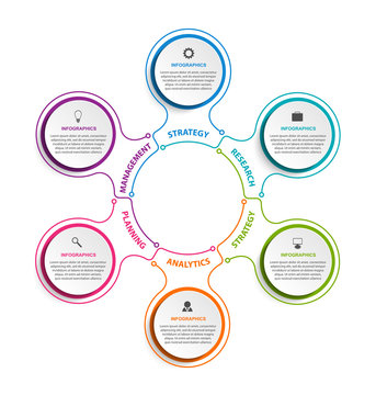 Business options infographics, timeline, design template for business presentations or information banner.