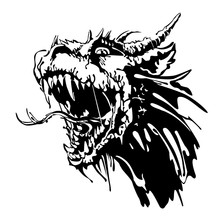 Dragon Head Logo Mascot Emblem