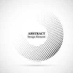 Wall Mural - halftone dotted background circularly distributed. halftone effect vector pattern. circle dots isola