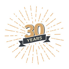 Wall Mural - thirty five anniversary retro vector emblem isolated template. vintage logo thirtieth 30th years wit