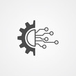 © mehsumov - Gear and circuit vector icon sign symbol