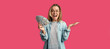 © South House Studio - Blonde woman got surprised winning a lot of money
