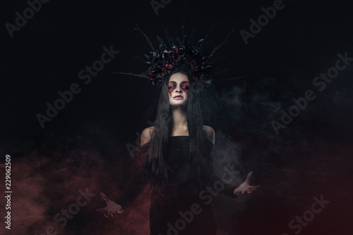 Fotografía Terrible horror Halloween Vampire Woman portrait