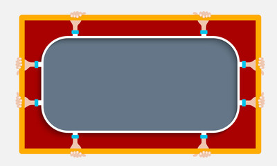 Poster - White text frame for your text. Vector concept for  printed materials, website, promotional materials.