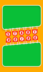 Poster - Two text frames with inscription: start doing. Vector concept for  printed materials, website, promotional materials.