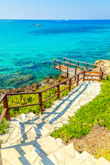 Wall Mural - A view of a azzure water and Nissi beach in Aiya Napa, Cyprus