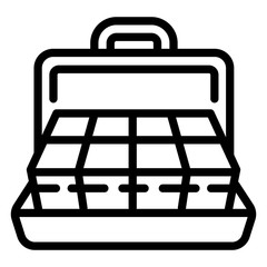 Poster - Money case icon. Outline money case vector icon for web design isolated on white background