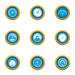 Poster - Momentum icons set. Flat set of 9 momentum vector icons for web isolated on white background