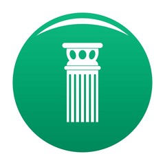 Ancient column icon. Simple illustration of ancient column vector icon for any design green