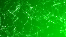 Abstract Subtle Green Background - Plexus Nodes And Lines Hi Tech Connections